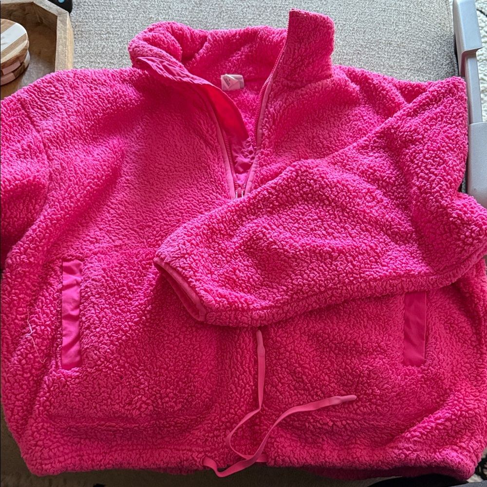 Bright Pink Sherpa Jacket